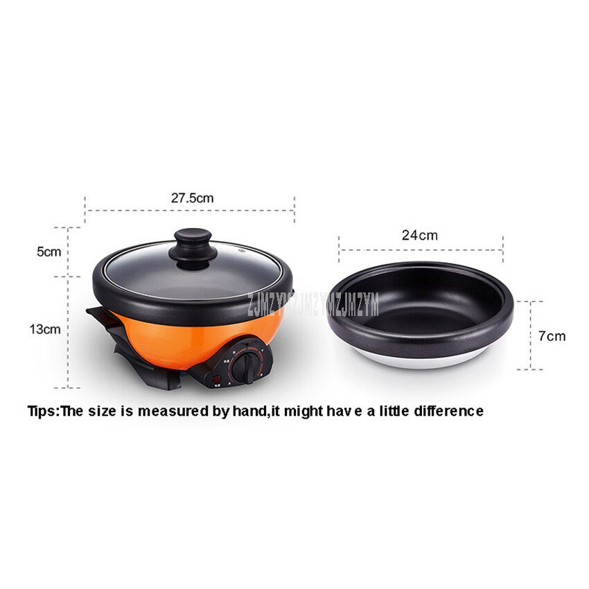 2.5L Electric Pot Multi Cooker Household Pot Separatable Non-stick Coating Electric Cooking Machine Stewing Hotpot Cooker