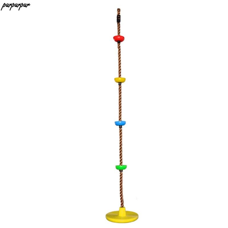 Stevige kunststof schommelstoel - binnen en buiten klimtouw met schijfschommel: Geel