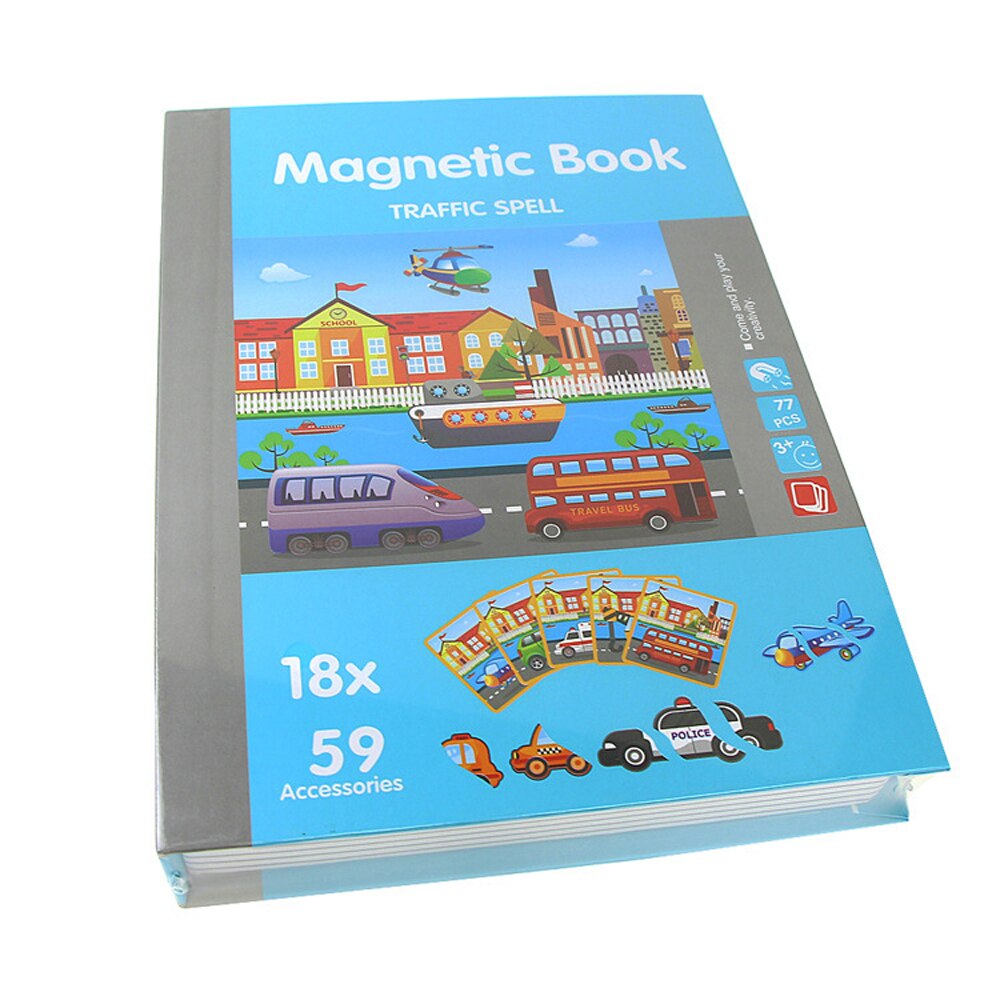 Kinderen Magic Boek Puzzel 3D Jigsaw Magnetische Stickers Creatief Educatief Speelgoed Voor Kinderen Brain Training Spel