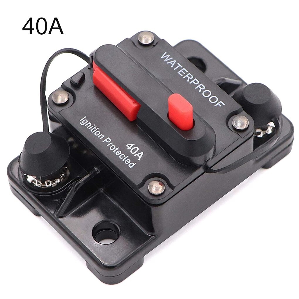 30A 40A 50A 60A 70A 80A 100A 120A 150A 200A 250A 300A Amp Circuit Breaker Zekering Reset 12-48V Dc Auto Boot Auto Waterdicht: Donkergrijs