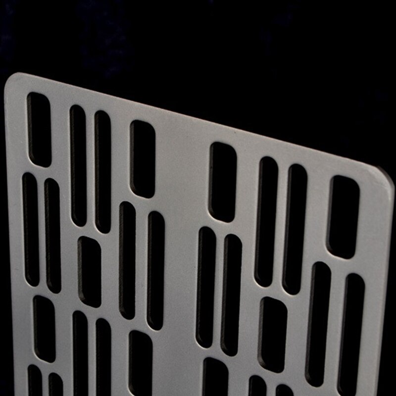 Campleader – plaque de Barbecue de Camping en titane, en métal, Portable, pour pique-nique en plein air (250x110mm)