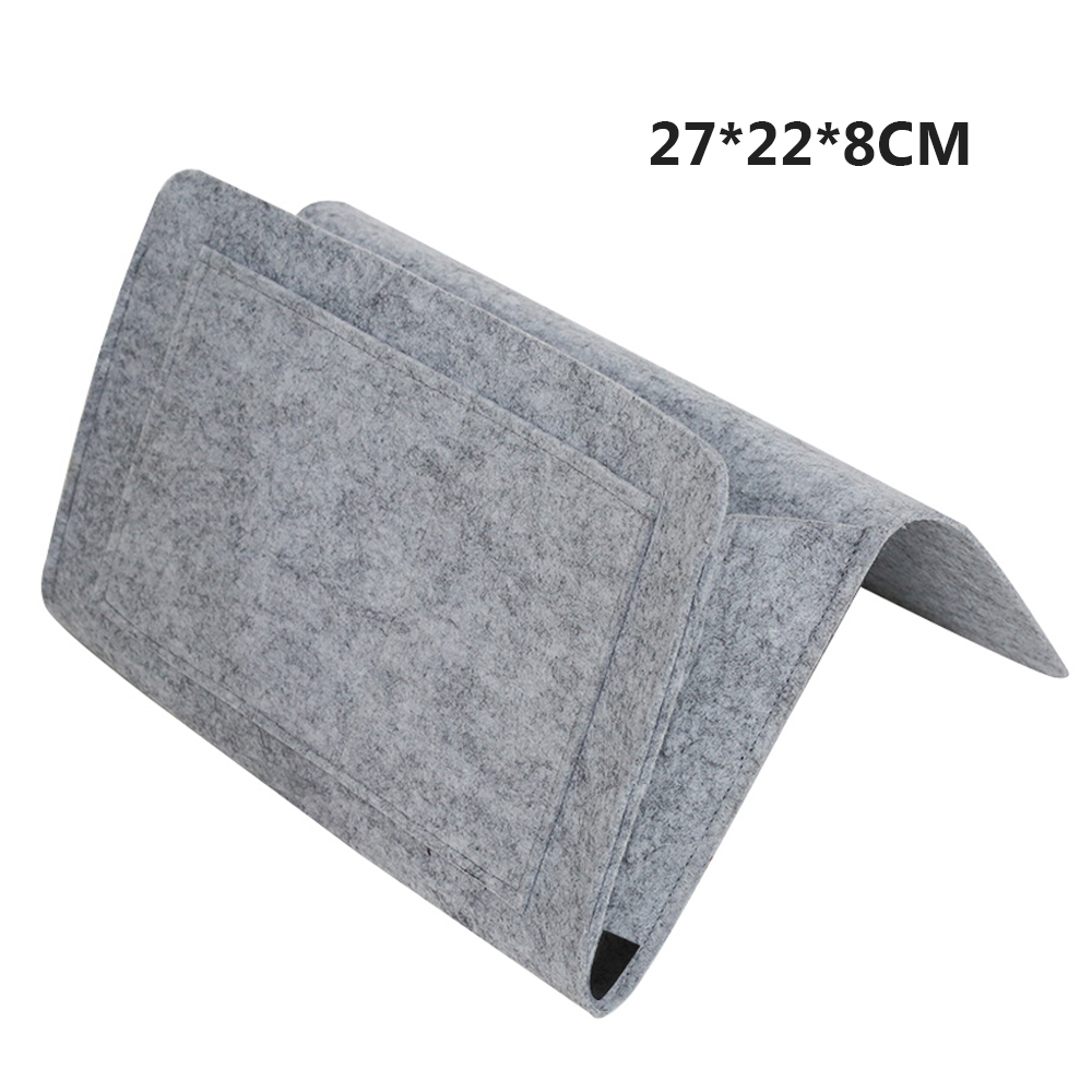 Bedside Hanging Storage Organizer Bed Storage Bag Pocket Felt Dorm Room Book Magazine TV Remote Caddy Bunk Holder ForSofa Table