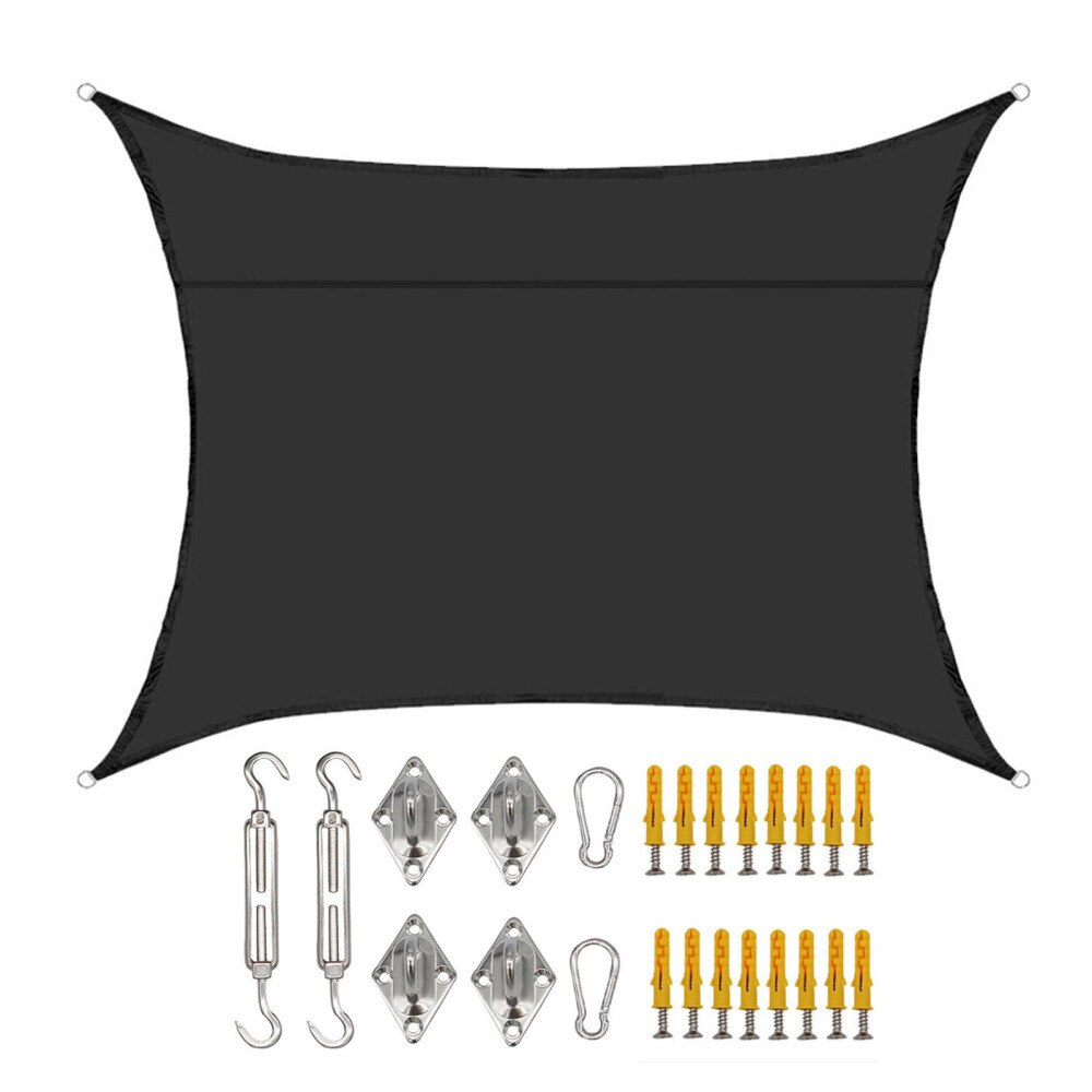 Sonne Sonnensegel Terrasse Baldachin Markise Sonnenschirm Schutz draussen Markisen Schwimmbad HDPE UV Block 3x4m Garten Sunproof Netz