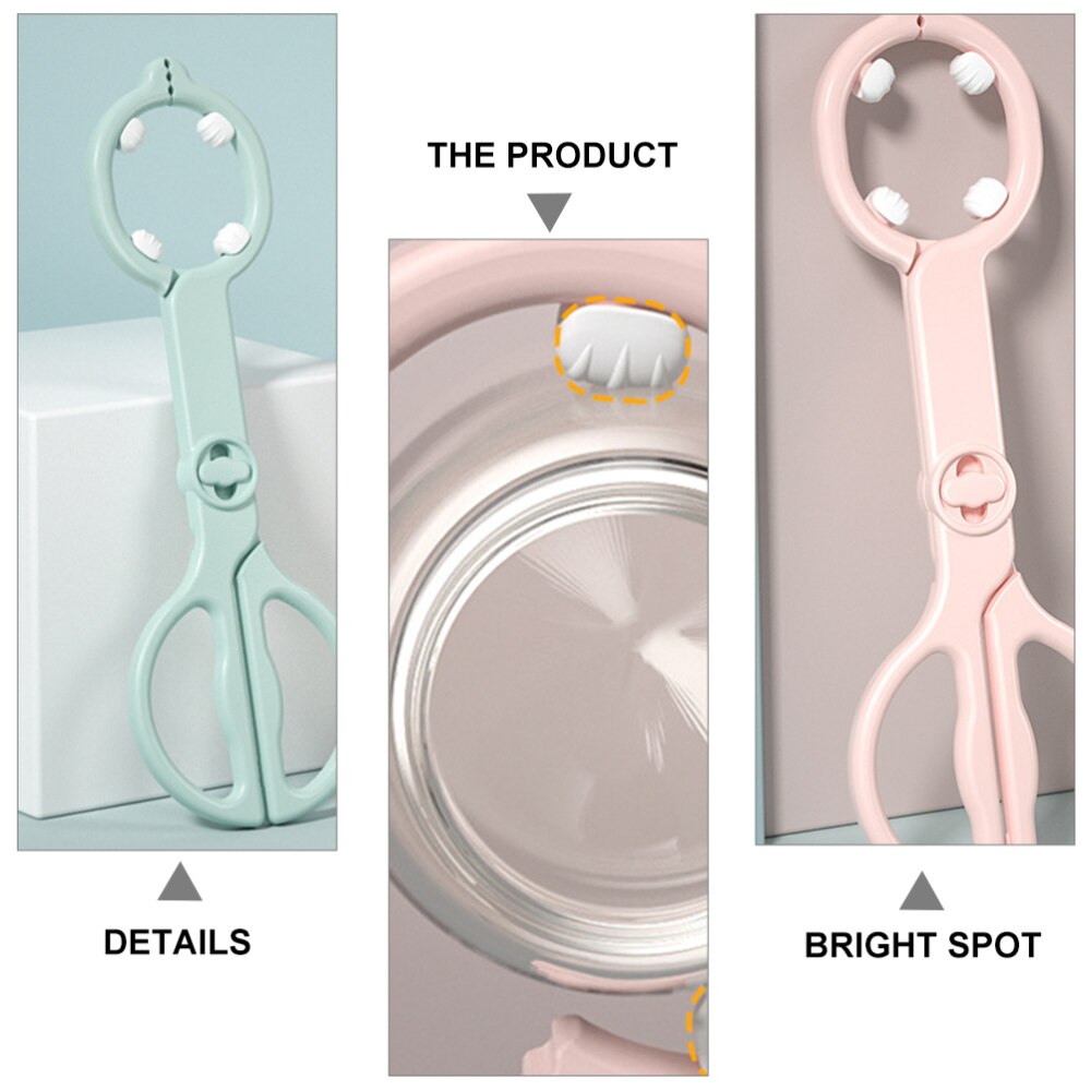 2pcs Feeding-Bottle Clamp Baby Bottle Tong Heat-resistant Anti-slip Bottle Clamp