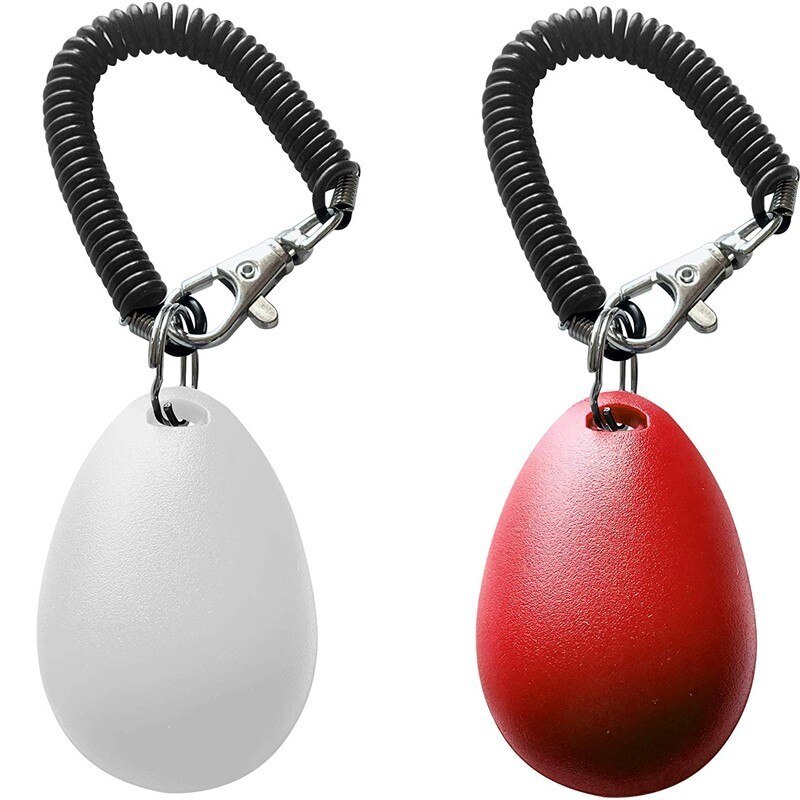 1PC Pet Cat Dog Training Clicker Plastic Dogs Click Trainer Aid Adjustable Wrist Strap Sound Key 4 Colors