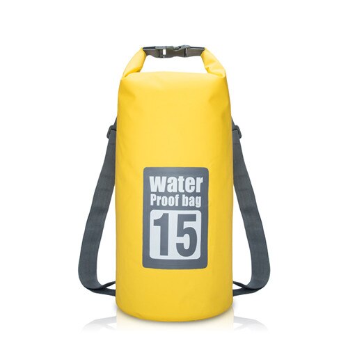 Winmax – sac à dos sec étanche pour activités en plein air, sac de rangement pour Sports de Rafting, kayak, canoë, natation, Kits de voyage: 15L Yellow
