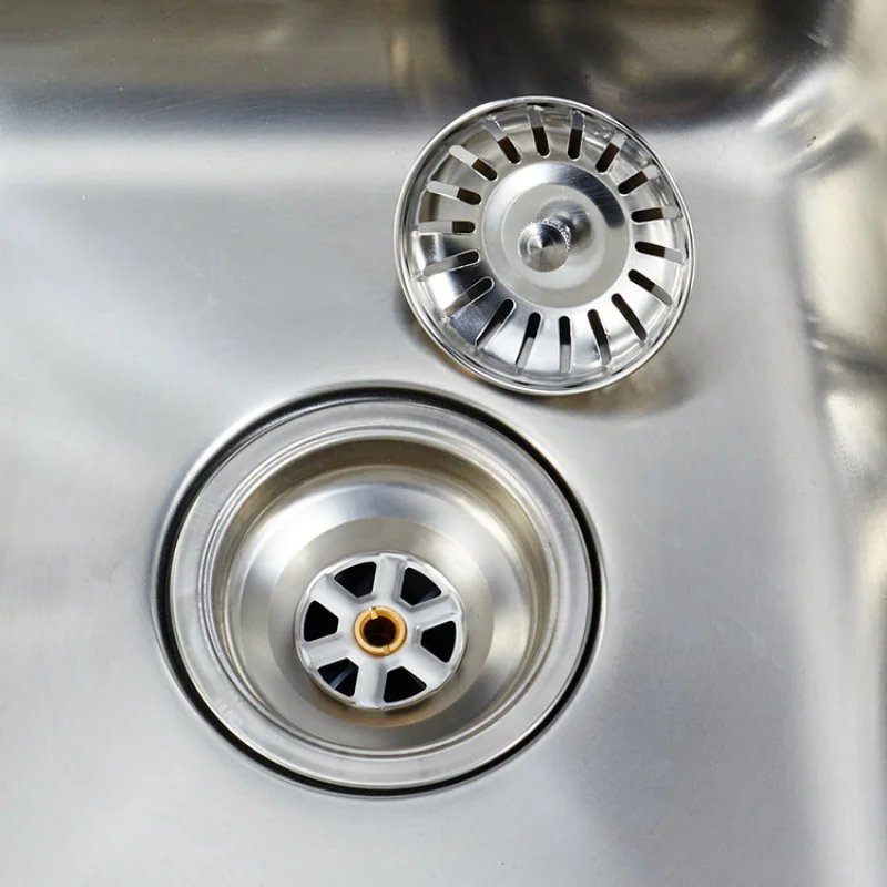 1PCS Edelstahl Waschbecken Abfluss Becken Abtropffläche Abfall Sieb Stecker Abfall Korb Abdichtung Deckel für Küche Bad Zubehör
