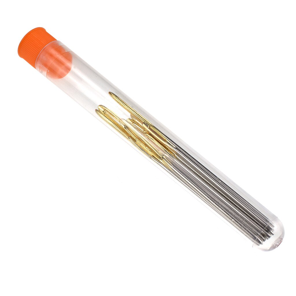 Large-Eye Blunt Needles 12 Piece Stainless Steel Yarn Knitting Sewing Cross Stitch Needles Craft DIY Weave Embroidery Tools