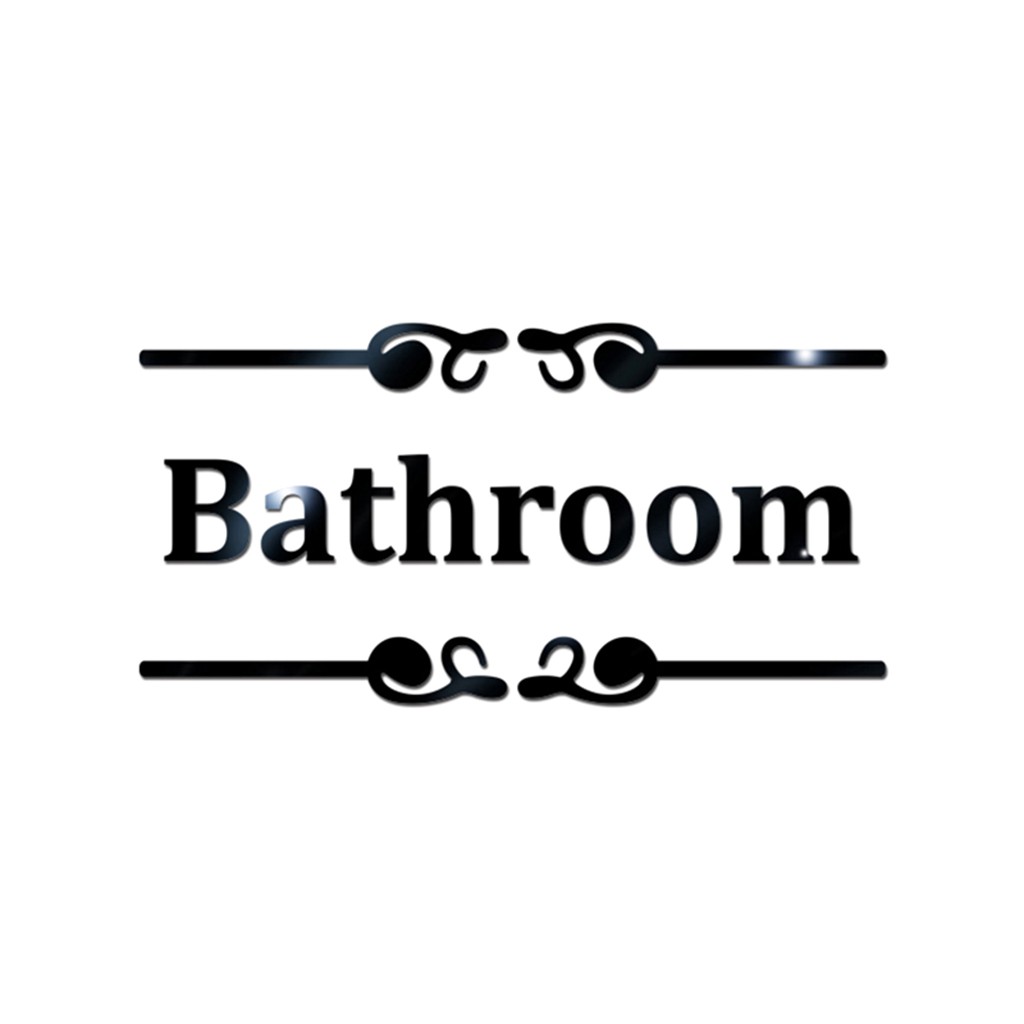 Gør-det-selv personlighed 3d wallstickers toilet badeværelse tips klistermærker wc dør prompt tegn engelske bogstaver wallsticker: D