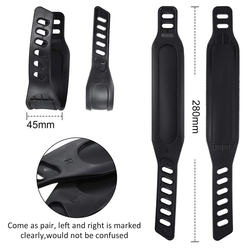 2 Pairs Bike Pedal Straps Adjustable Length Universal Pedal Straps for Spinning Exercise Cycle Home or Gym