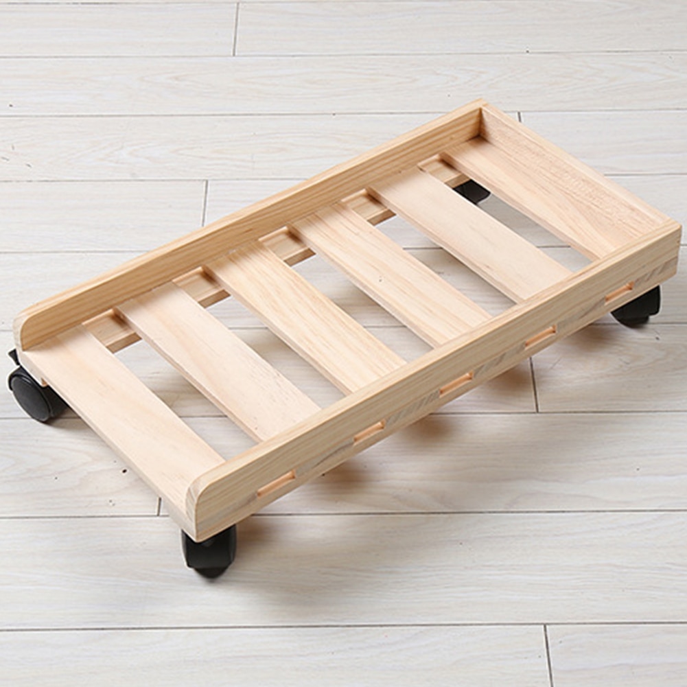 CPU Stand Wooden Moving Tray Case Holder Tower Desktop Computer Office Adjustable PC Caster Heat Dissipation Rolling Wheels