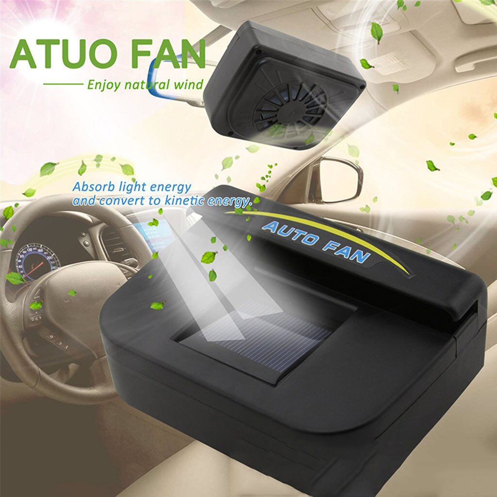 Solar Power Car Cooler Fan Vehicle Air Vent Exhaust Fan Cooling System