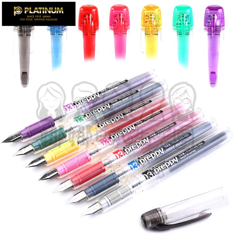 NARU Japan PLATINUM Transparent Rod Color Fountain Pen PPQ-200 Color Fountain Pen 1PCS