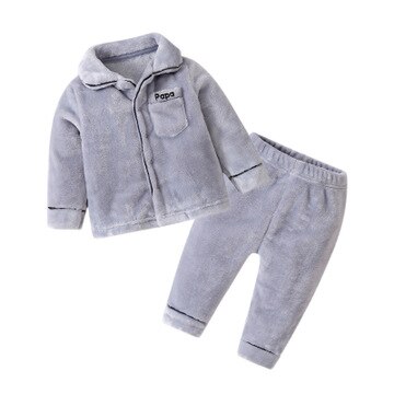 Superfijne Kasjmier Flanellen Winter Homewear Baby Meisje Jongens Peuter Kids Pluizige Houdt Warm Pyjama Sets 2 stks Kinderen Wol suits