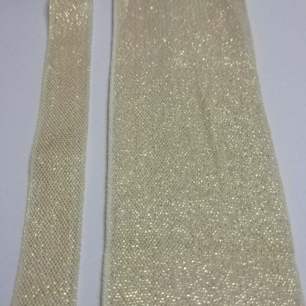 Ribbons very thin Woven Cotton Ribbon Translucent Webbing Gold Lurex Breathable Cotton Tape For Garment 3yards 7MM to 50MM Width