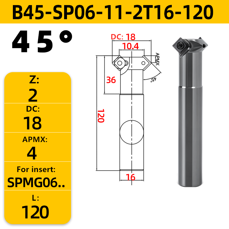 Front Back Deburrer Double Angular Chamfering Cutter Inner Chamfer 90 Degree for Metal Hole Internal Burr Removal CNC Tool: 23mm