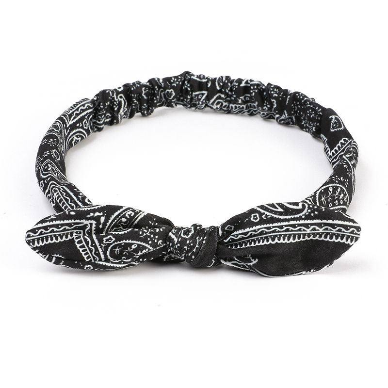 Bandeau élastique à nœud croisé pour femmes, style Boho, imprimé doux et solide, style Vintage, Turban, bandana, accessoires pour cheveux: S2-2