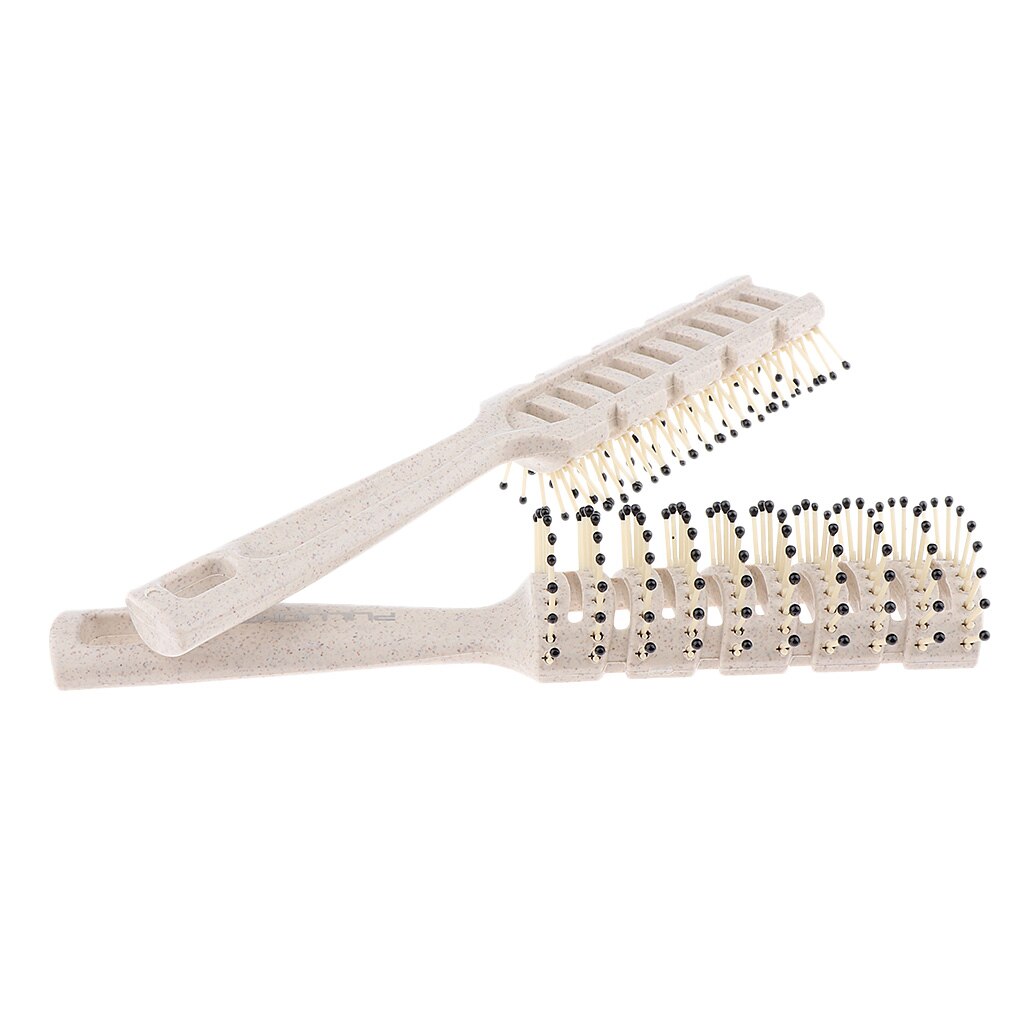 2x Anti Static Vent Brush for Styling, Smoothing, Straightening & Blow Drying Hair Quickly With No Static - White