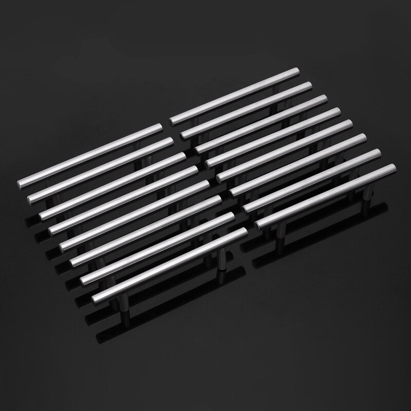 Tiradores en T para muebles de cocina, manijas de acero inoxidable para puerta, armario y Bar, 15 piezas, 150x