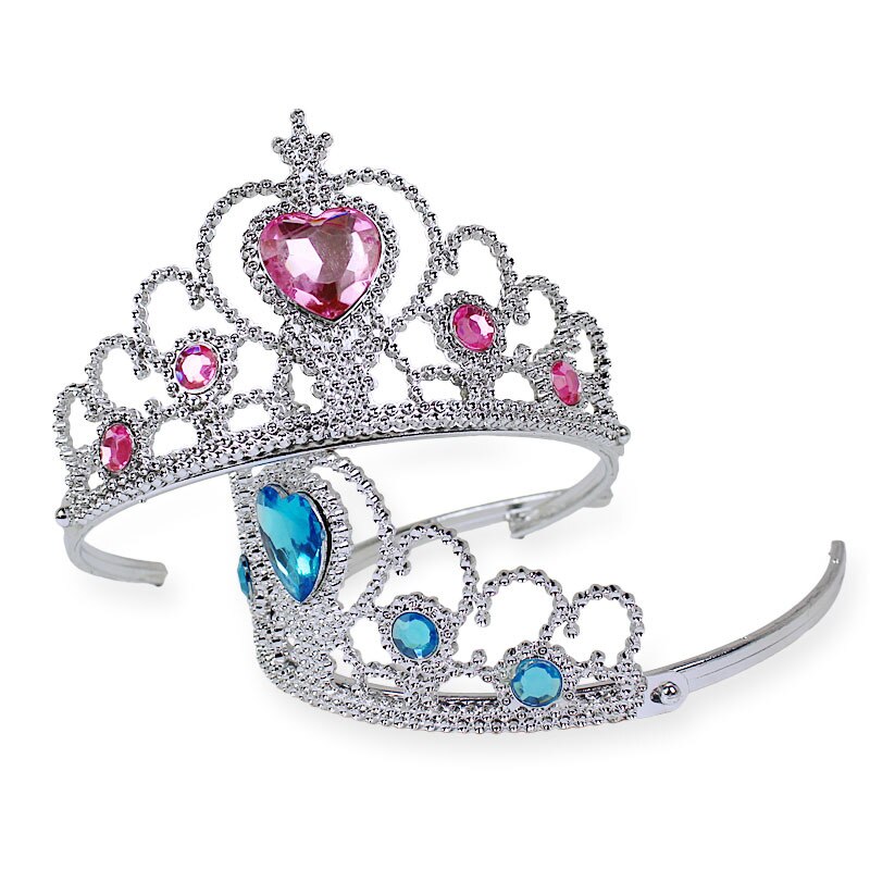 Girls 2 piece/Set Princess Tiara Accessories Children Diamond Crowns + Magic Wands girl Christmas Party festival