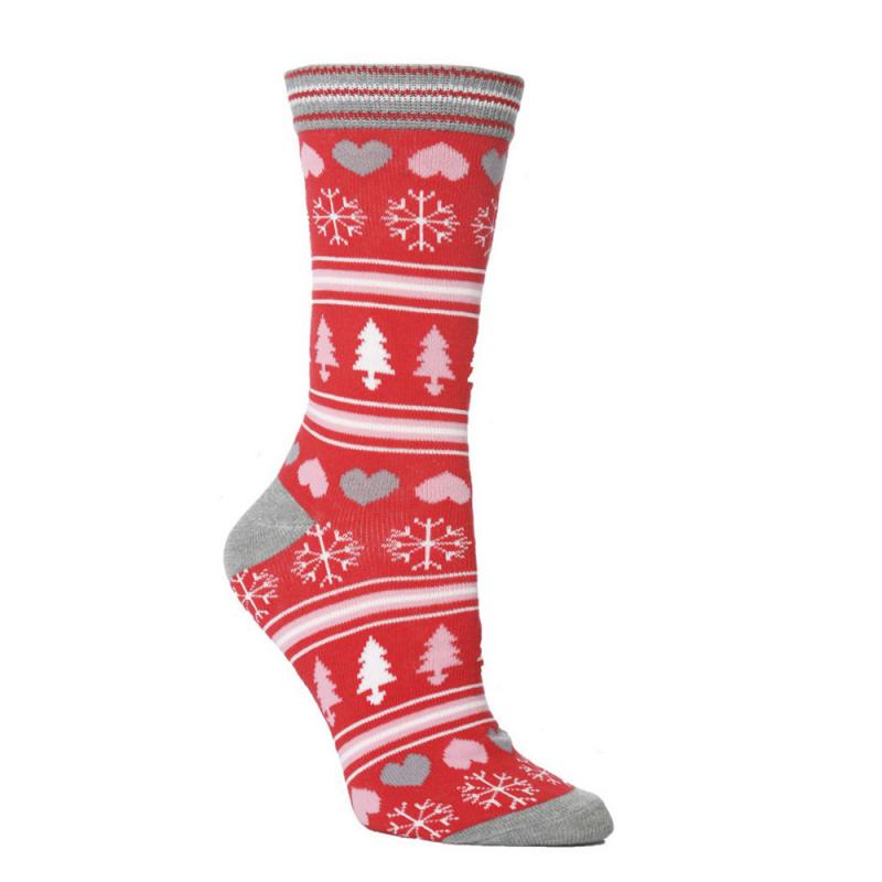 Ett par julstrumpor för herr och dam för uk storlek 4-8 julstrumpa santa snöflinga bells älgstrumpor: Mönster d
