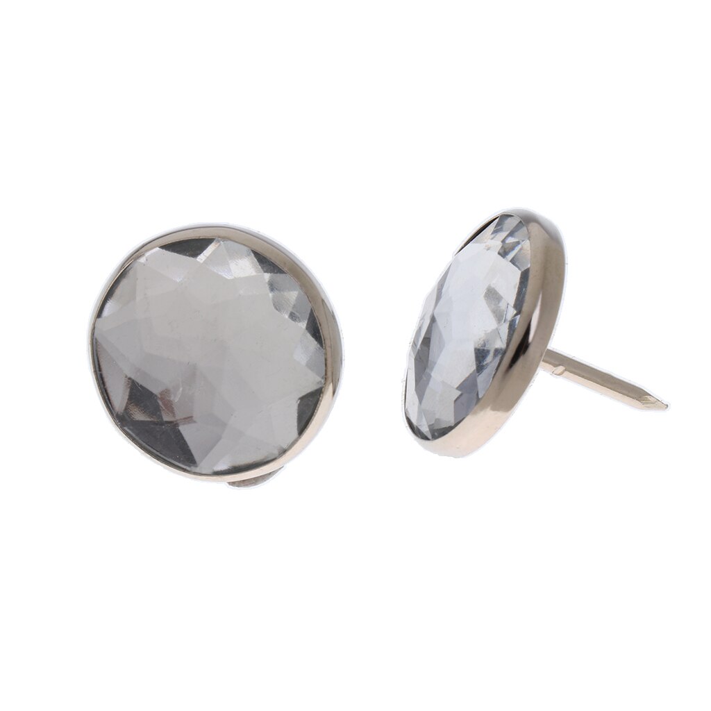 25 Stuks 20 Mm/22 Mm Crystal Bekleding Knoppen Sofa Hoofdeinde Knoppen Nail Kopspijkers Decor Voor Lederen Bedden Meubels diy Craft Supplies