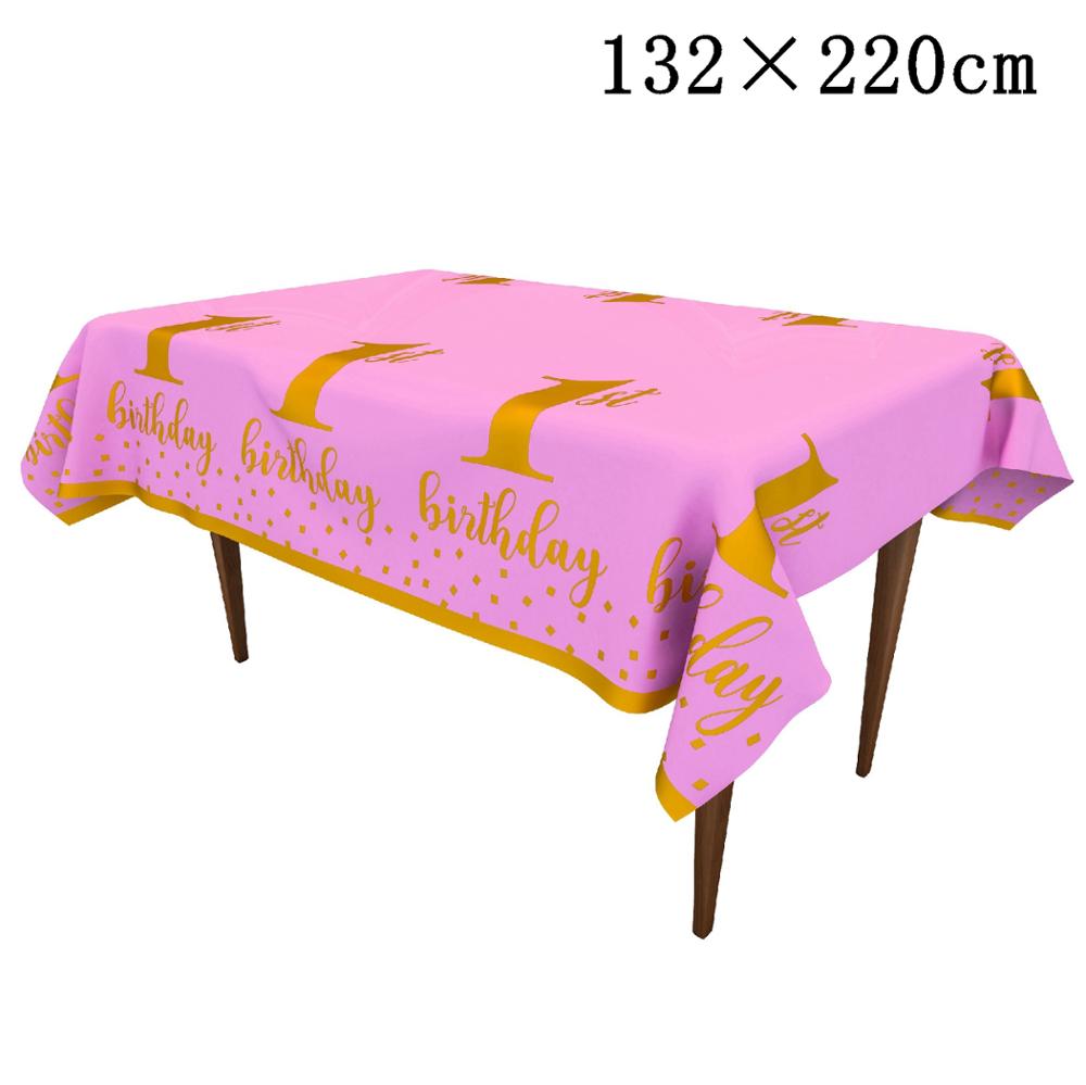 One Year Disposable Tableware 1st Birthday Banner Kids Happy Birthday Banner 1 One Year First Birthday Boy Baby Shower: White