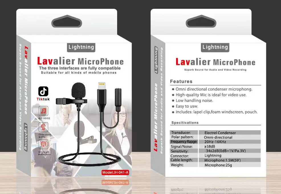 MICWLAUDIO EC32NV Lavalier Mic – Clip-On Omnidirectional – For Sennheiser G1 G2 G3