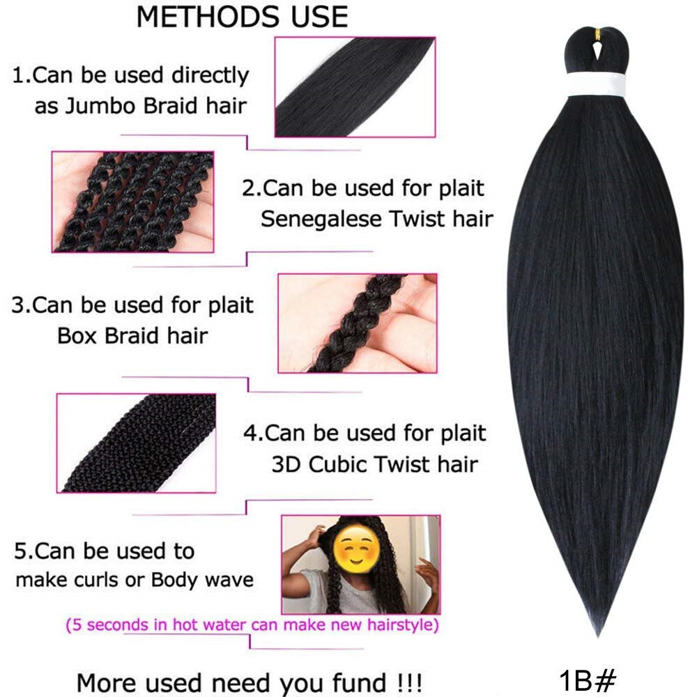 Pre Stretched Braiding Hair Soft Yaki Straight Synthetic Extensions Crochet Braids SOKU Synthetic Braiding Hair For Braids Twist