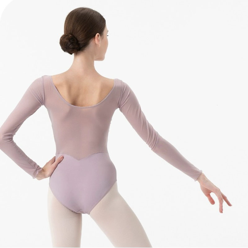 Ballet dance leotard gymnastic costume for Lace Collar Waist length sleeves Bodysuit Gymnastics Performance Adult Yoga Costu