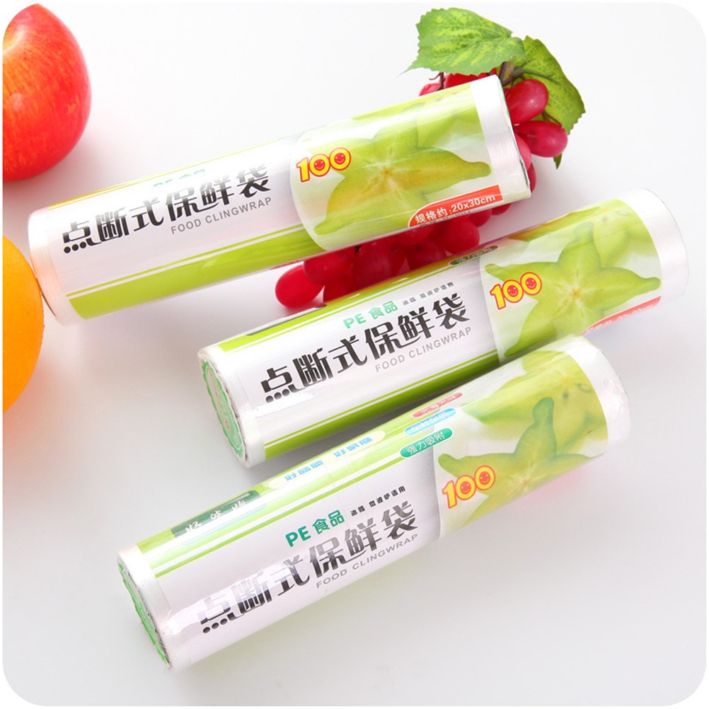 1 Roll Keuken Fris Houden Warmte Sealer Voedsel Saver Bag Vacuüm Voedsel Fruit Opbergtas Verpakking Plastic Zakken Saran Wrap