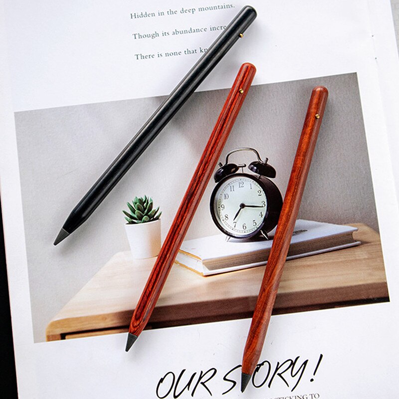 Onbeperkt Schrijven Eeuwige Potlood Houten Zonder Inkt Handtekening Pen Kantoor Eeuwige Briefpapier Potlood Business Supplies Pen