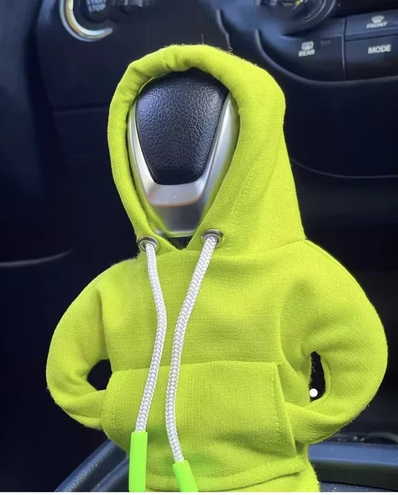Sudadera con capucha Universal para palanca de cambios de coche, decoración Interior, cubierta con capucha de cambio de marchas, cubierta de cambio, decoración de manija de engranaje, compatible con Manual automático: Naranja