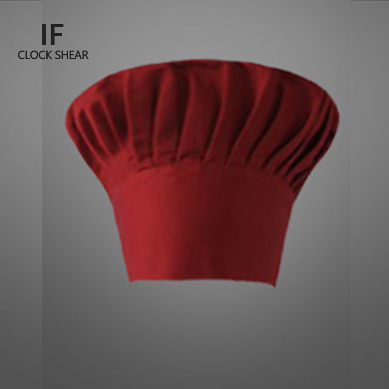 IF – chapeau de chef français en coton de , couleur unie, différentes couleurs: Rouge