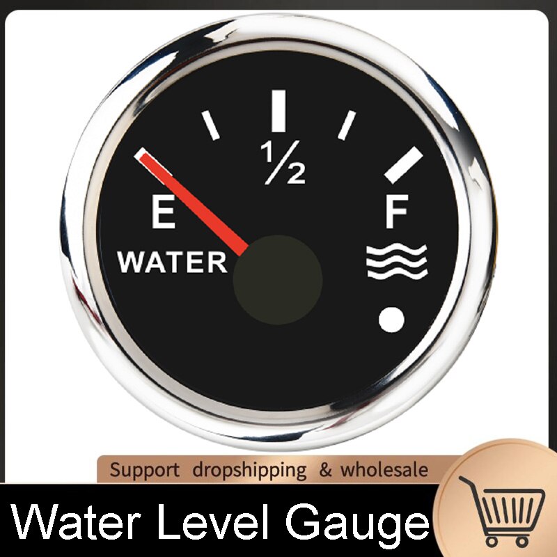 Rvs Boot Water Niveau Gauge 52Mm 0-190Ohm Brandstofniveausensor 300Mm Water Tank Level Gauge Indicator Voor auto Marine: Water gauge BS
