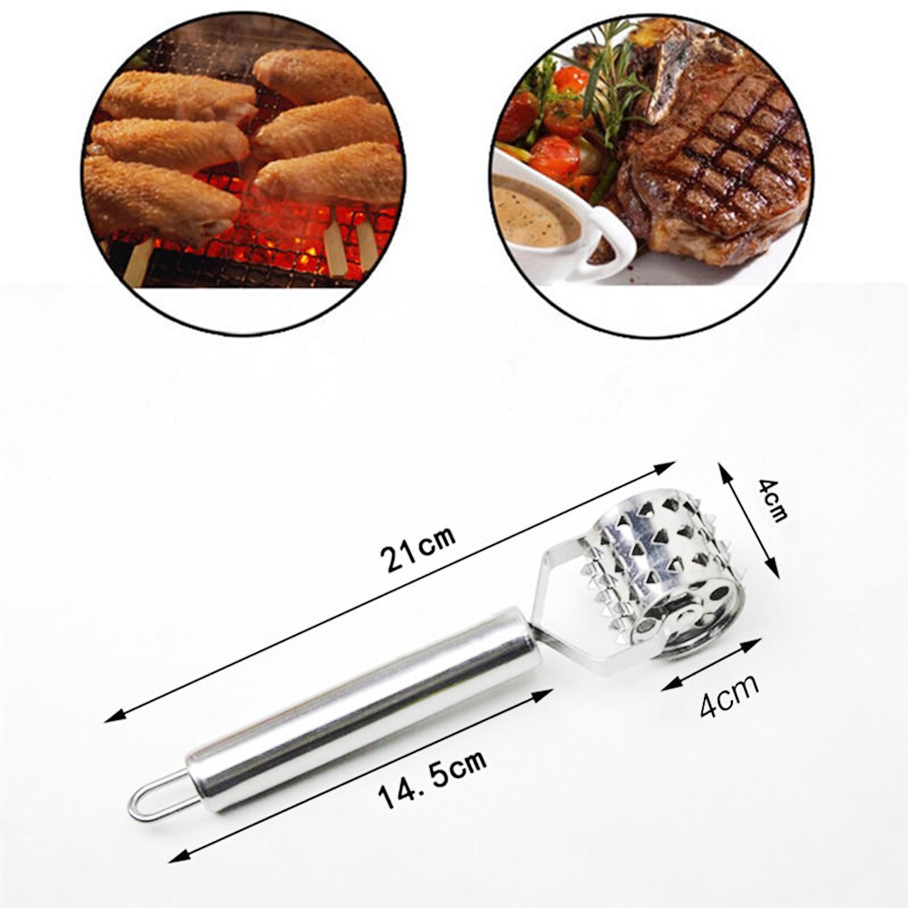 Stainless Steel Tender Meat Hammer Meat Tenderizer Roller Meat Barbecue Tool Kitchen Meat Hammer Tool