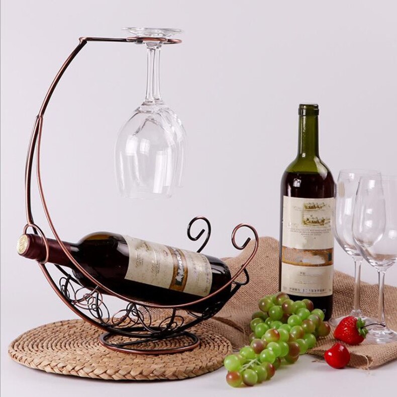 Creatieve Wijnglas Houder Metalen Opknoping Wijnrek Wijn Stand Thuis Desktop Decoratie