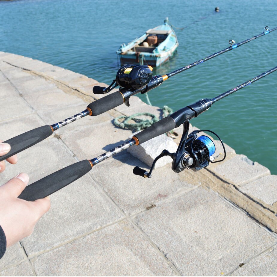 TOMA 1.8m 2.1m Boat Jigging Spinning Fishing Rod Casting 2 Section Fast Action Saltwater Surf Japan Fishing Rod Carbon Fiber