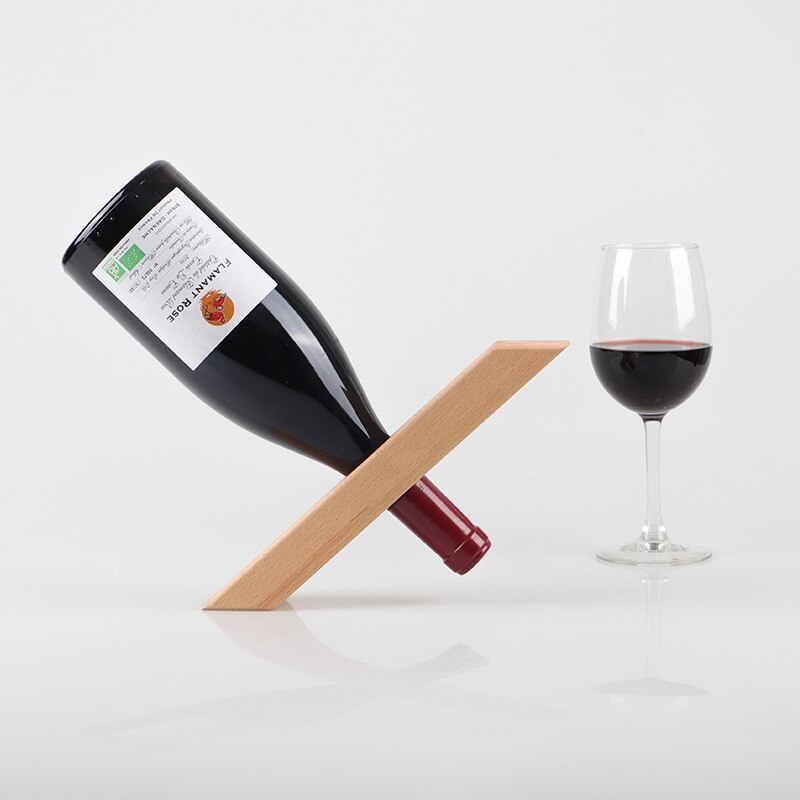 Solid Wood Japan Styl balanced Wine Rack Walnut Wine Cabinet Living Room Decoration Household Oak Wine Bottle Bracket