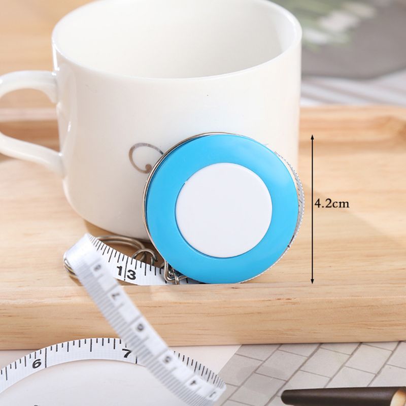 Portable Retractable Ruler Centimeter/inch Tape Measure Mini Keychain Ruler B85C