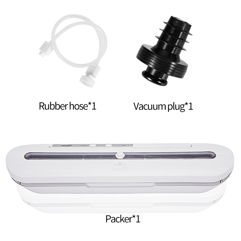 Food Vacuum Sealer Best Automatic Commercial Household Vacuum Food Sealer Packaging Machine Include Vacuum Sealer Machine: white-2pcs / 220V