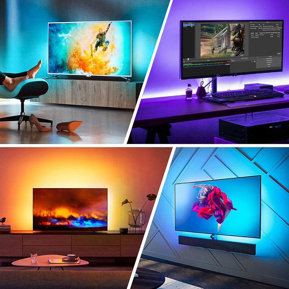 Controlador RGB de 0,5 m y 1m, de 5V Cable conector USB, atenuador de línea de 4 pines, tira de 3 teclas para luces LED RGB de 5V 5050 2835, cinta de luz de fondo de TV