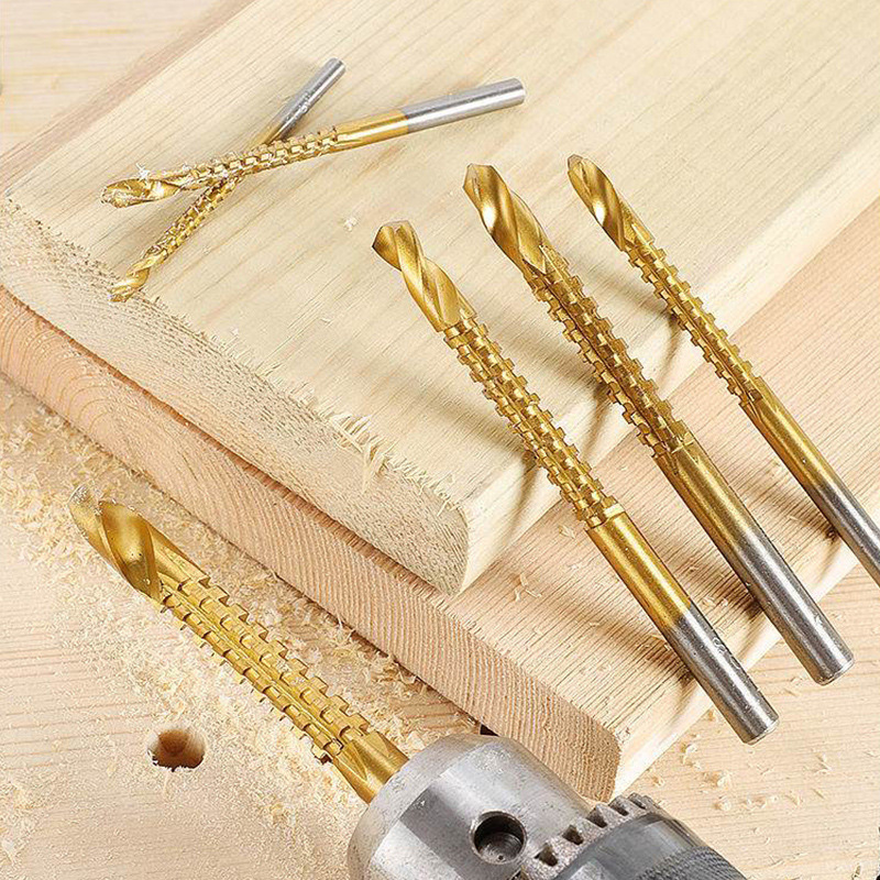 Juego de brocas helicoidales HSS, 6/2 Uds., 3-8mm, ranurado dentado, grifo de corte, sierra en espiral, sierra perforadora de madera, Metal y plástico, herramientas de taladro de titanio