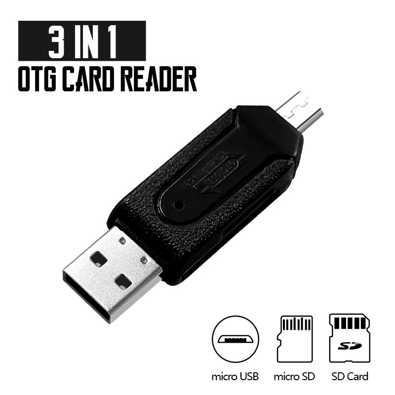 Geheugenkaart 32Gb 64Gb 128Gb Class10 Micro Sd Flash Drive Voor Telefoon: black-reader