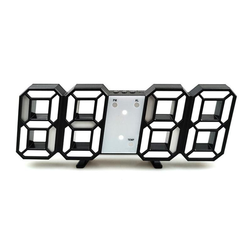Acrylic Red LED Digital Clock Glowing Night Displaying Automatically Clock Dimmed Temperature Brightness N8V1: Clear