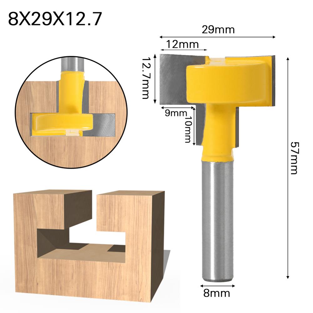 1pc 8mm skaft t-spor og t-spor sporing av trefreser bit trebearbeiding verktøy for fresing av fresere trebearbeiding verktøy: No10