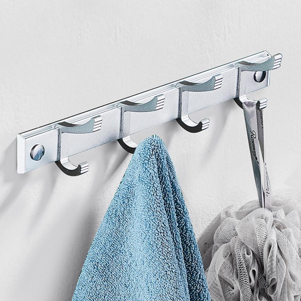 Hook Rack Sturdy Punch-free 2 Colors Coat Rack Hook Cupboard Leave Trace Space Aluminum Durable Portable
