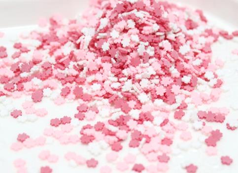 100G miniaturowa glina polimerowa cukierki cukier udawaj jedzenie narzędzie robić dekoracji ciast akcesoria okrągły/śnieg/Sakura kształt 5*1MM: style6