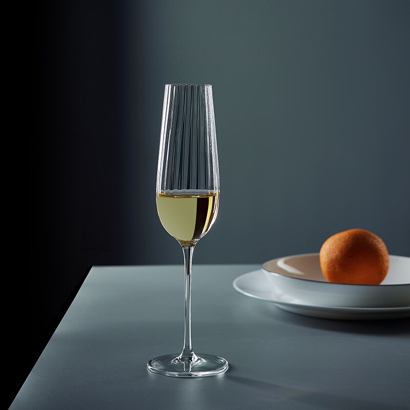 Copas de vino de cristal de color Burdeos para el hogar, vasos de champán hechos a mano, luz de lujo, de boda: Champagne glass A