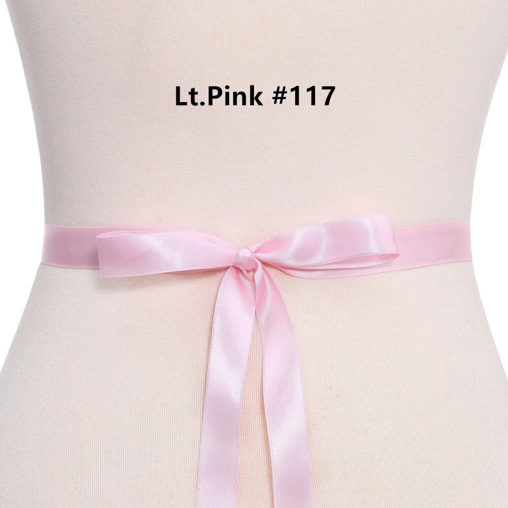 (1PC) Rhinestone silver bridal belt wedding with crystal diamante wedding dress accessories sash belt for wedding dress WDD1048: Lt. PINK